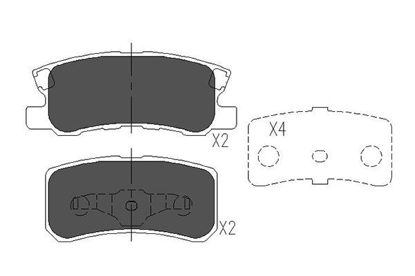 KAVO PARTS Piduriklotsi komplekt,ketaspidur KBP-5515